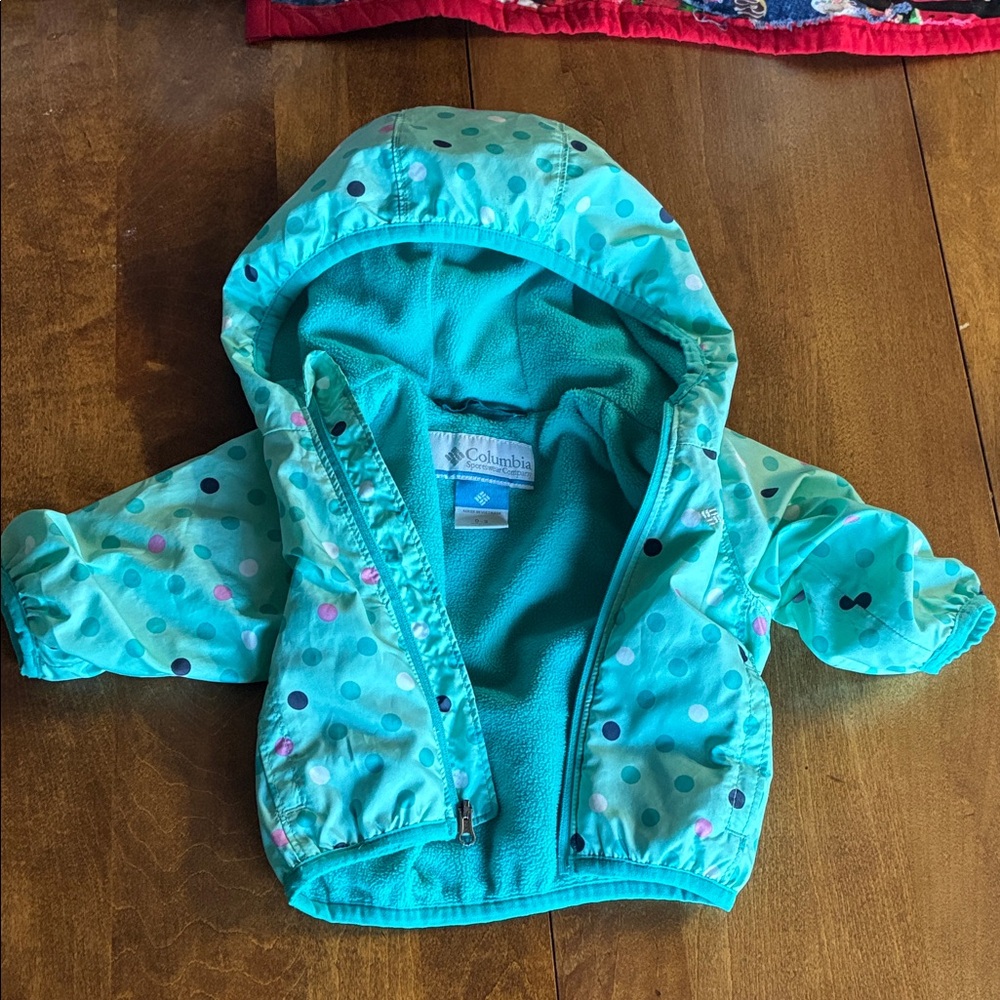 Columbia Kids' Aqua Polka Dot Raincoat